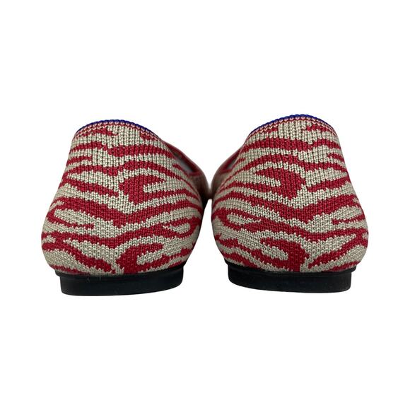 Rothy’s The Loafer Women’s 9 Red Zebra Knit Flats Animal Print Limited Edition - Picture 8 of 8